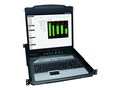 Tripp Lite Console KVM Switch, 16-Port with 19in LCD & (8) PS2 USB Combo Cables, B020-U16-19-K, 10330521, KVM Switches