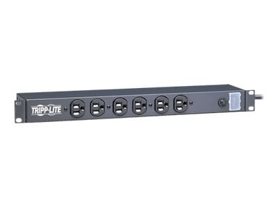 Tripp Lite Power Strip, 1U Rackmount, (6) 5-15R Outlets, 15ft Cord, 15 Amps, RS-0615-F, 4955533, Power Strips