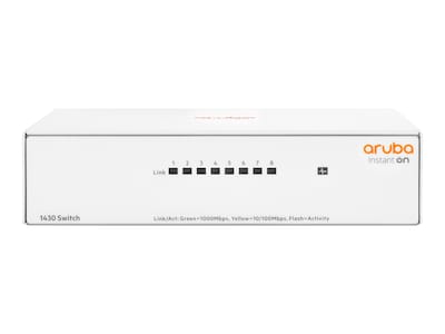 HPE Networking Instant On 8-port Gigabit 1430 Switch, R8R45A#ABA, 41494383, Network Switches