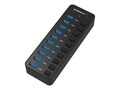 Sabrent Sabrent 10-Port 60W USB 3.0 Hub with Individual Power Switches and LEDs (HB-BU10) 10 USB Port(s), HB-BU10, 41691024, Network Hubs