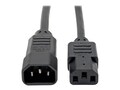 Tripp Lite AC Power Extender Cord IEC-320 C14 to IEC-320 C13 100-250V 13A 16AWG SJT Black 6ft, P004-006-13A, 16275842, Power Cords