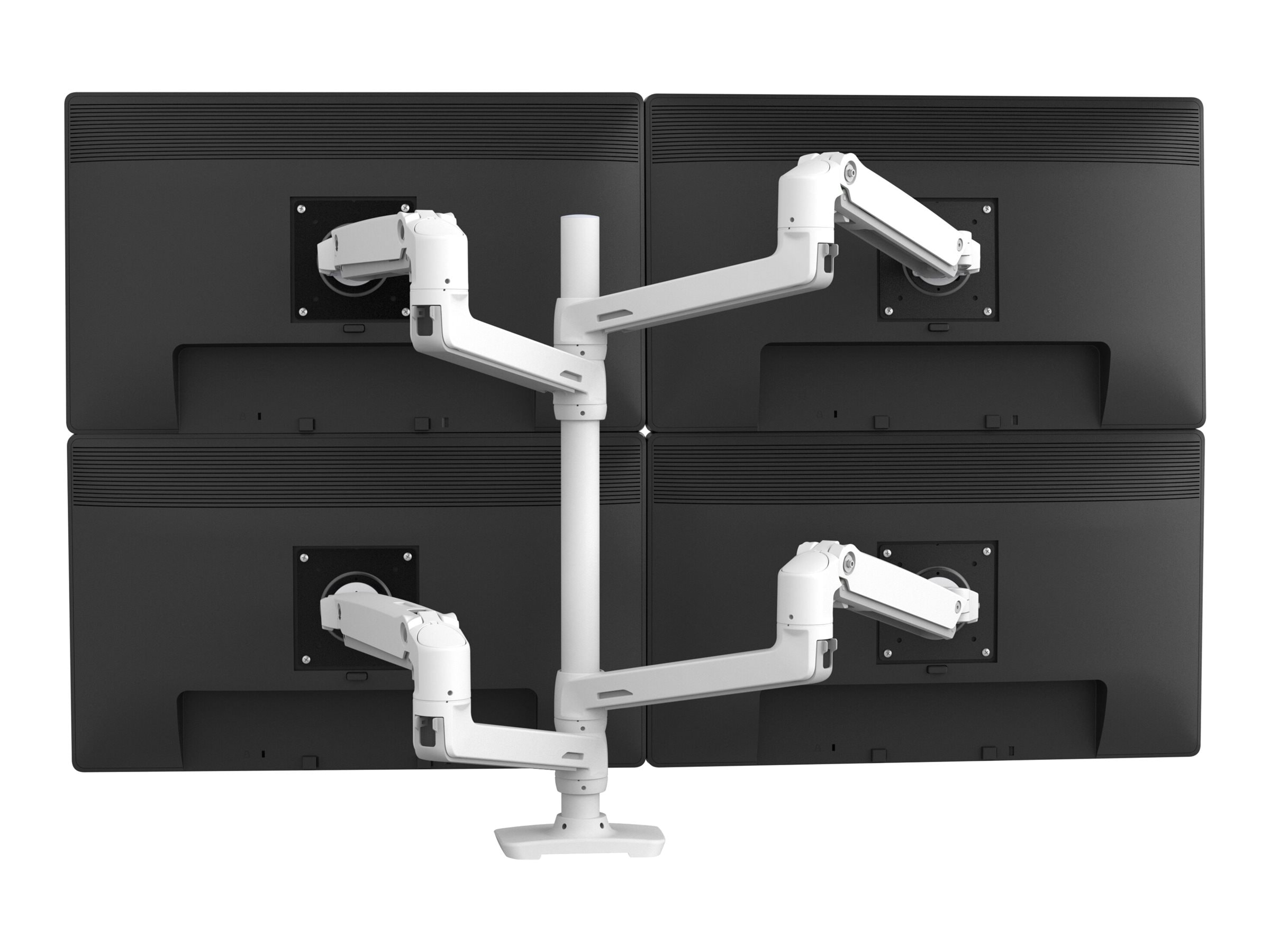 Ergotron LX Dual Stacking Arm, Tall Pole, White (45-509-216)