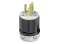 Leviton 250V 30A L6-30P Industrial Grade Grounding Locking Plug, Black White, 2621, 35935762, Power Cords