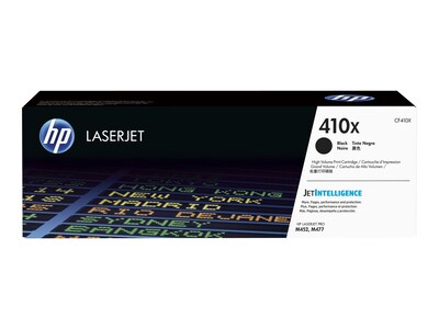 HP 410X (CF410X) High Yield Black Original LaserJet Toner Cartridge w  JetIntelligence, CF410X, 30686040, Toner and Imaging Components - OEM
