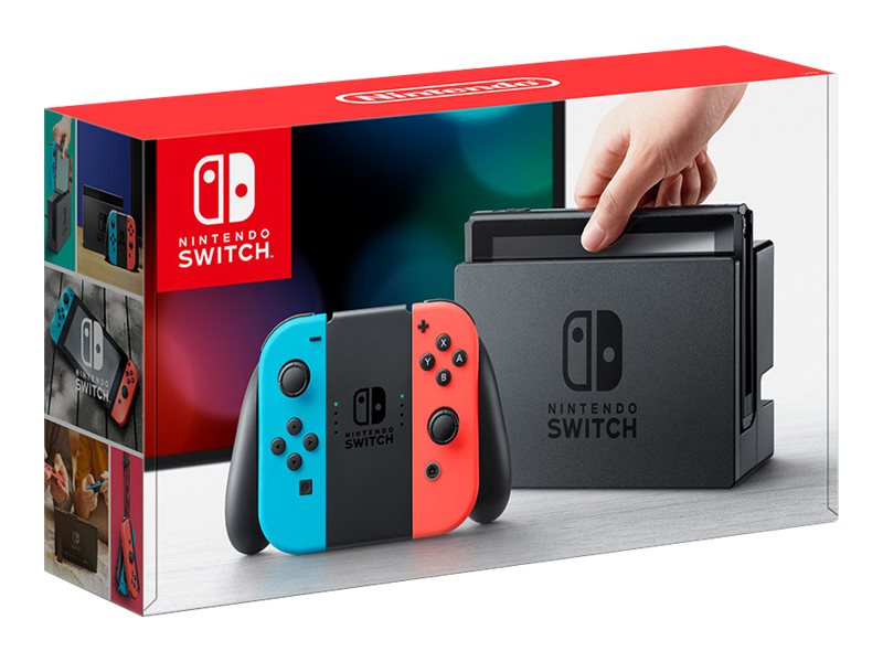 Nintendo Switch with Neon Blue and Neon Red Joy Con (HADSKABAH)