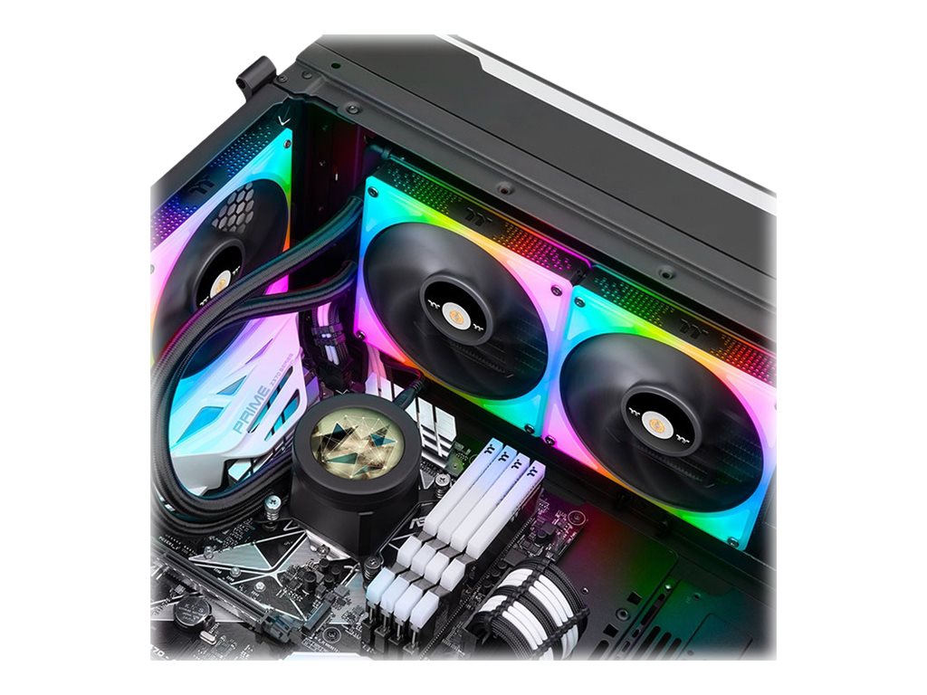 Thermaltake TOUGHLIQUID Ultra 280 CPU リキッドクーラー、AMD(AM5/AM4) Intel(LGA 1700/1200)、2.1インチ回転LCDディスプレイ 2000RPM ラジエーターファン、TT TOUGHLIQUID Ultra 280 All-In-One Liquid Cooler