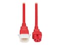 Eaton 15A 250V 14AWG C15 to P-Lock C14 Heavy-Duty Power Cord, Red, 3ft, 6-Pack, P018-E03-ARD-6 , 41973719, Power Cords Eaton 15A 250V 14AWG C15 to P-Lock C14 Heavy-Duty Power Cord, Red, 3ft, 6-Pack, P018-E03-ARD-6 , 41973719, Power Cords