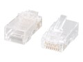 C2G RJ45 Cat5e Modular Plug For Round Solid Stranded Cable 100-Pack, 27575, 5937054, Cable Accessories