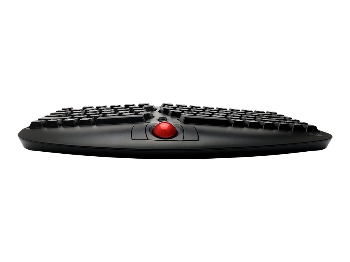 j burrows wireless compact ergonomic trackball keyboard