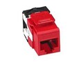 Leviton CAT6 QUICKPORT Jack QUICKPACK, Crimson, 25-Pack, 61110-BC6, 41771701, Cable Accessories