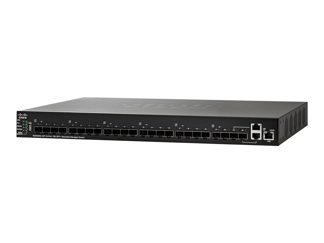 Cisco Sg550xg 24f 22 Port 10gbe Sfp Stackable Mngd Switch W Sg550xg 24f K9 Jp