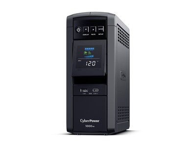 CyberPower 1000VA 600W PFC Compatible Pure Sine Wave UPS (CP1000PFCLCD), CP1000PFCLCD, 11949596, Battery Backup/UPS
