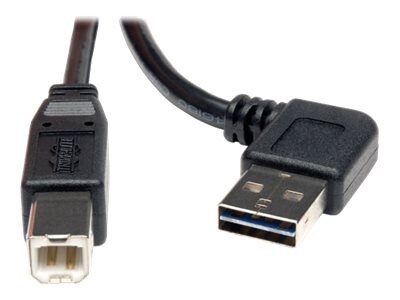 Tripp Lite Universal Reversible USB 2.0 Right Angle A-Male to B-Male Device Cable, 6ft, UR022-006-RA, 16176115, Cables