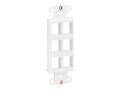 Tripp Lite Center Plate Insert 6-port ACCSVERTICAL Decora A V VoIP ENET , N042D-006V-WH, 37978230, Premise Wiring Equipment
