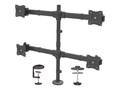 StarTech.com Articulating Quad Monitor VESA Desk Mount Arm with Clamp Grommet for Displays up to 27, ARMQUAD, 33794054, Stands & Mounts - Desktop Monitors