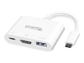 Plugable USB-C to HDMI Multiport Adapter, White, USBC-MD103, 41497797, Adapters & Port Converters Plugable USB-C to HDMI Multiport Adapter, White, USBC-MD103, 41497797, Adapters & Port Converters