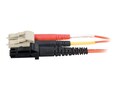 C2G Fiber Optic Patch Cable LC-MTRJ 62.5 125um Duplex Multimode With Clips, 2m, 33182, 5855163, Cables