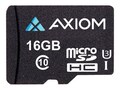 Axiom 16GB MicroSDHC UHS-I U3 Flash Memory Card, Class 10, MSDHC10U316-AX, 35524664, Memory - Flash