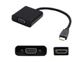 AddOn HP Compatible HDMI to VGA M F Active Adapter, Black, 8, H4F02AA#ABA-AO, 35771083, Adapters & Port Converters