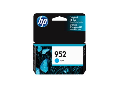 HP 952 (L0S49AN#140) Cyan Original Ink Cartridge, L0S49AN#140, 31583456, Ink Cartridges & Ink Refill Kits - OEM