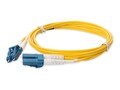 AddOn LC (Male) to LC (Male) OS2 Duplex Fiber OFNP (Plenum-Rated) Patch Cable, Yellow, 10m, ADD-LC-LC-10M9SMFP, 36770648, Cables