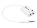 StarTech.com 3.5mm 4 Position to 2x 3 Position 3.5mm Headset Splitter Adapter M F - White, MUYHSMFFADW, 15695571, Adapters & Port Converters StarTech.com 3.5mm 4 Position to 2x 3 Position 3.5mm Headset Splitter Adapter M F - White, MUYHSMFFADW, 15695571, Adapters & Port Converters