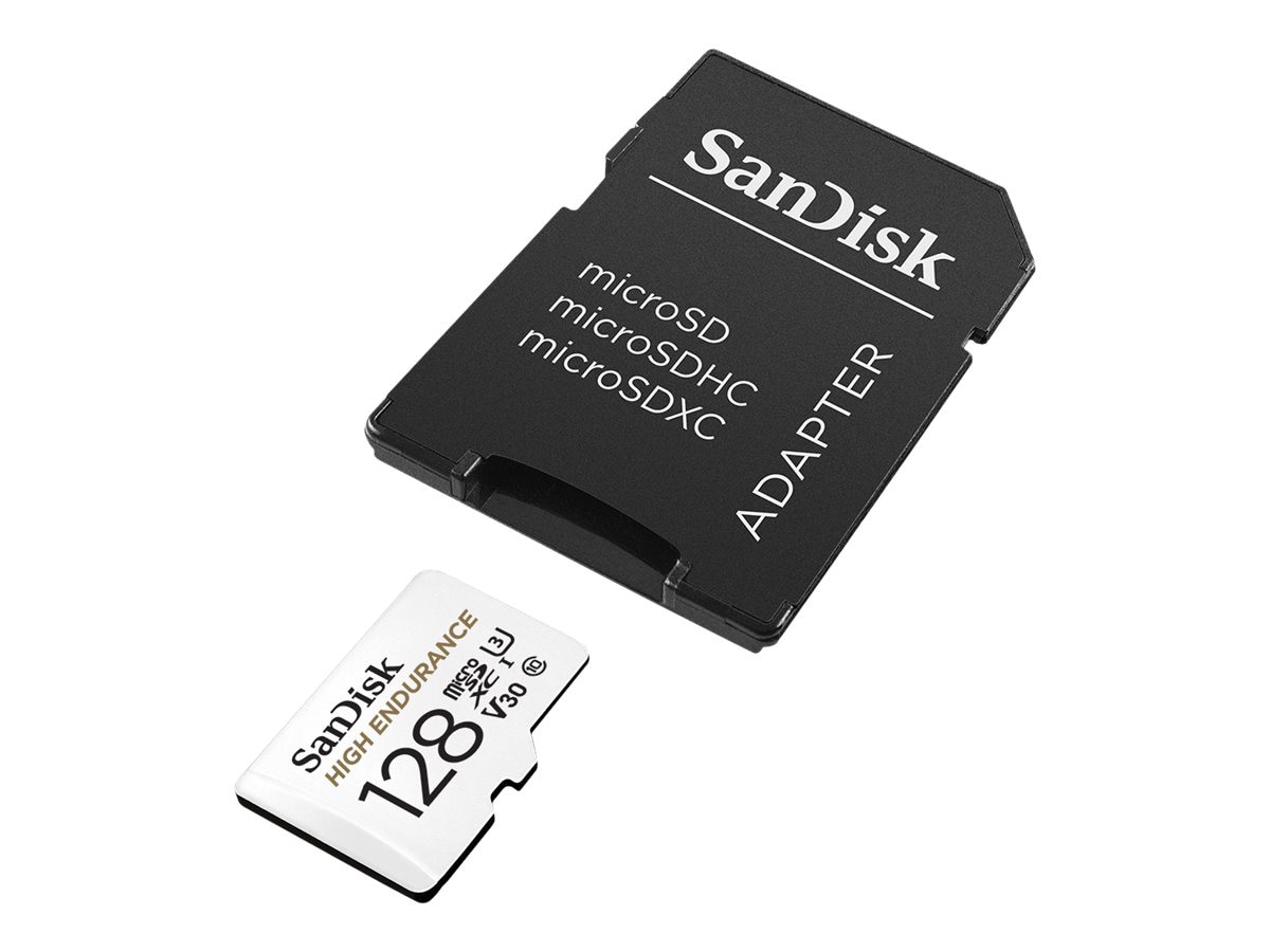 Gendanne sammensmeltning Hollow SanDisk 128GB High Endurance UHS-I microSDXC Memory Card with SD  (SDSQQNR-128G-AN6IA)