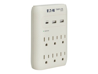 Tripp Lite 1080 Joules Protect It 6-Outlet Surge Protector w 5-15R Outlets, USB-C, USB-A - Gray, SK60C , 41859015, Surge Suppressors Tripp Lite 1080 Joules Protect It 6-Outlet Surge Protector w 5-15R Outlets, USB-C, USB-A - Gray, SK60C , 41859015, Surge Suppressors