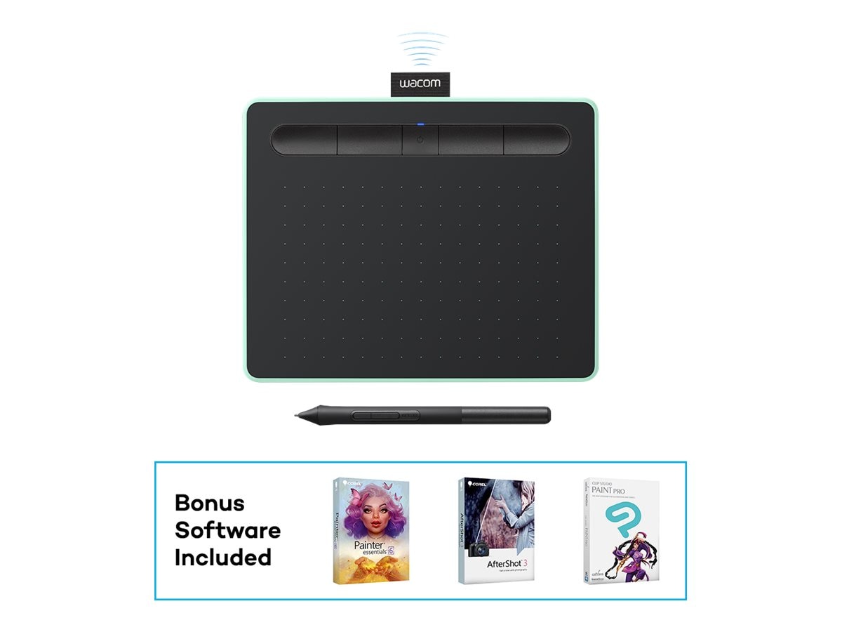 Wacom Intuos Medium Bluetooth Graphics Drawing Tablet, Portable for  Teachers, Students and Creators, 4 Customizable ExpressKeys, Compatible  with
