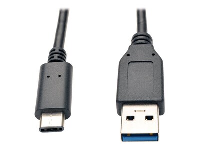 Tripp Lite USB 3.1 Type C (USB-C) to USB Type A M M Cable, Black, 3ft, U428-003-G2, 32842712, Cables