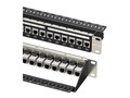 Cable Matters 1U 24-Port STP Shielded Cat 6A Ethernet Patch Panel with Inline Keystone, 180138                        , 42009323, Patch Panels