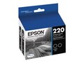 Epson Standard-Capacity Black Dual Pack Ink Cartridges, T220120-D2, 18316177, Ink Cartridges & Ink Refill Kits - OEM