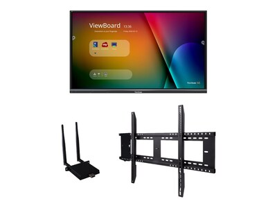 ViewSonic 65 ViewBoard 4K Ultra HD Interactive Flat Panel with AC Adapter and Wall Mount Bundle, IFP6550-E1, 36339840, Monitors - Large Format - Touchscreen