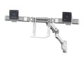 Ergotron HX Wall Dual Monitor Arm, White, 45-479-216, 33540601, Stands & Mounts - Desktop Monitors