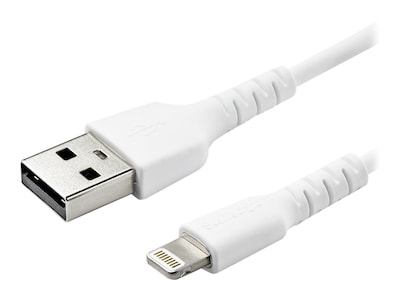 StarTech.com Durable USB-A to Lightning MFi Certified iPhone Charging Cable, White, 1m, RUSBLTMM1M, 37485259, Cables StarTech.com Durable USB-A to Lightning MFi Certified iPhone Charging Cable, White, 1m, RUSBLTMM1M, 37485259, Cables