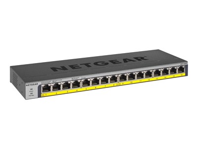 Netgear GS116PP 1U RM Unmanaged Switch 16xGbE PoE+ 1x200W (NA LA), GS116PP-100NAS, 35714610, Network Switches