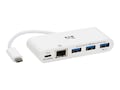Tripp Lite 3-Port USB 3.1 Type C (USB-C) Portable Hub with Charging and Gigabit Ethernet, U460-003-3AG-C, 32314506, USB & Firewire Hubs Tripp Lite 3-Port USB 3.1 Type C (USB-C) Portable Hub with Charging and Gigabit Ethernet, U460-003-3AG-C, 32314506, USB & Firewire Hubs