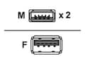 Apricorn USB 3.0 Type A M M F Y-Cable Adapter, USB3-Y, 30654451, Adapters & Port Converters