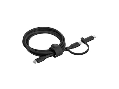 Belkin 60W 480 Mbps 2-in-1 USB-C to USB-C + Lightning M M Braided Cable, Black, 1.5m, CAC003FQ1.5MBK , 41860186, Cables Belkin 60W 480 Mbps 2-in-1 USB-C to USB-C + Lightning M M Braided Cable, Black, 1.5m, CAC003FQ1.5MBK , 41860186, Cables