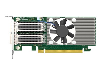 QNAP DUALPORT 100GBE NETWORK ADAPTE, QXG-100G2SF-BCM               , 42098888, Network Adapters & NICs