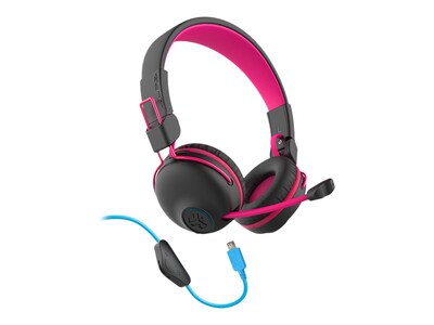 JLab JBuddies Play Gaming Kids Headset, GHBJPLAYRBLKPNK4, 41613265, Headsets (w/ microphone)