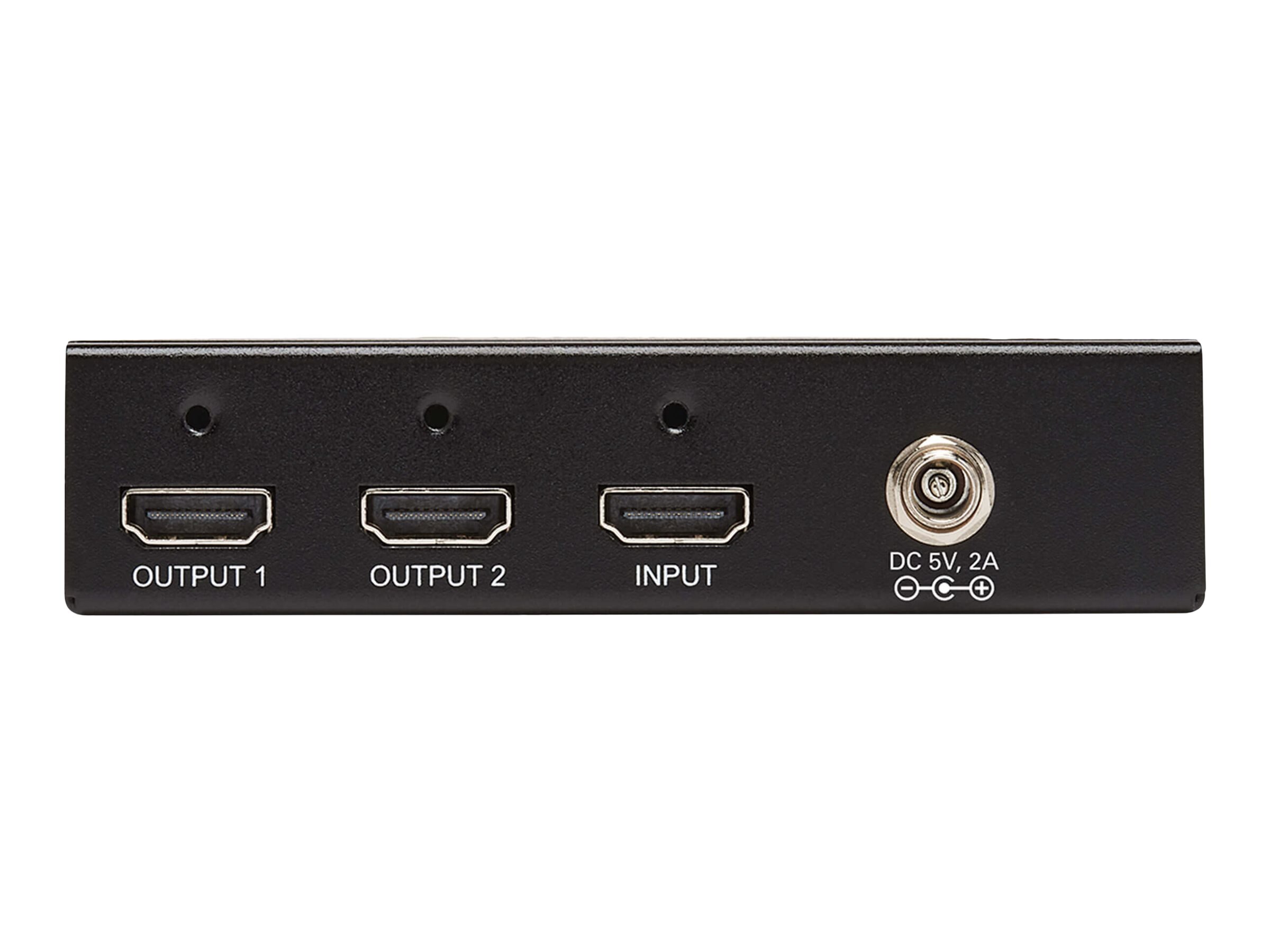 Tripp Lite 2-Port HDMI Splitter - UHD 4K, International AC Adapter