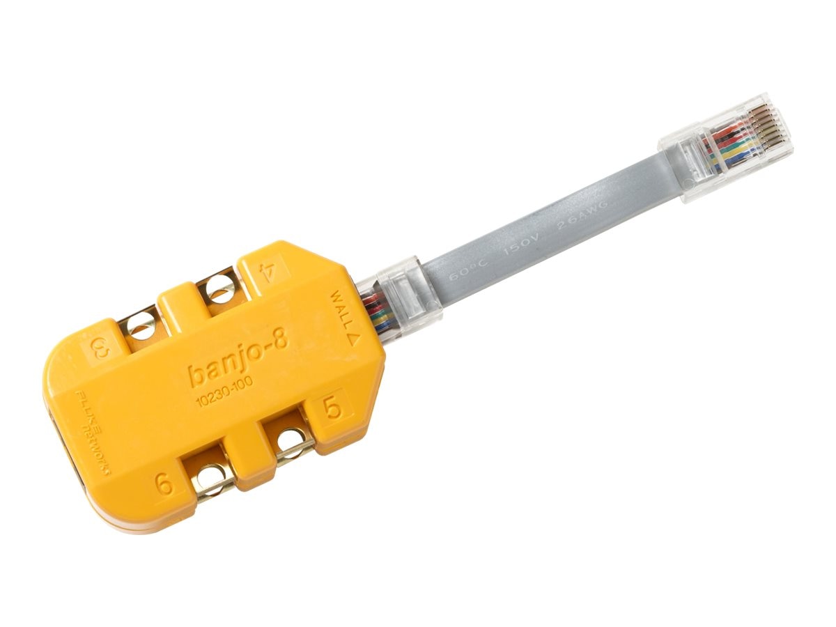 Fluke Networks 10230101 8-Wire In-Line Modular Adapter with K-Plug 