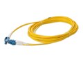 AddOn LC-LC 9 125 OS2 Singlemode Duplex Fiber Cable, Yellow, 25m, ADD-LC-LC-25M9SMF, 41069387, Cables