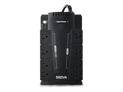CyberPower 550VA Standby Green UPS (8) 5-15R Outlets USB, Management Software (CP550SLG), CP550SLG, 10896331, Battery Backup/UPS