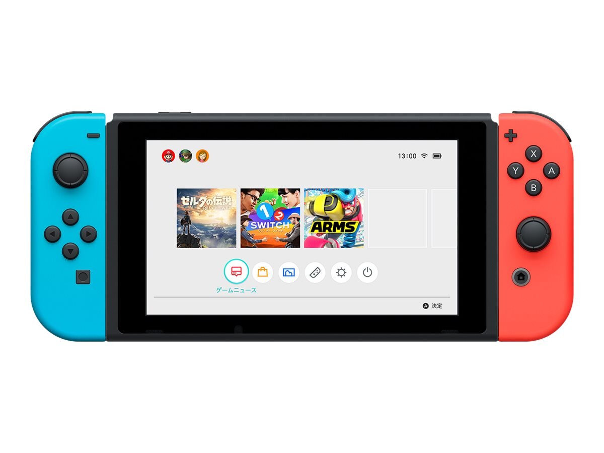 Nintendo Switch with Neon Blue and Neon Red Joy Con (HADSKABAH)