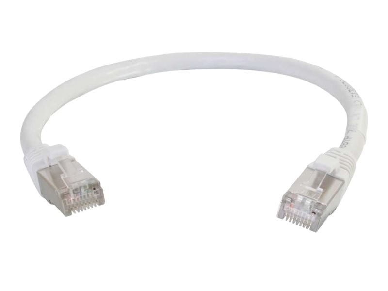 C2G 25ft Cat6 Snagless Shielded (STP) Network Patch Cable - White