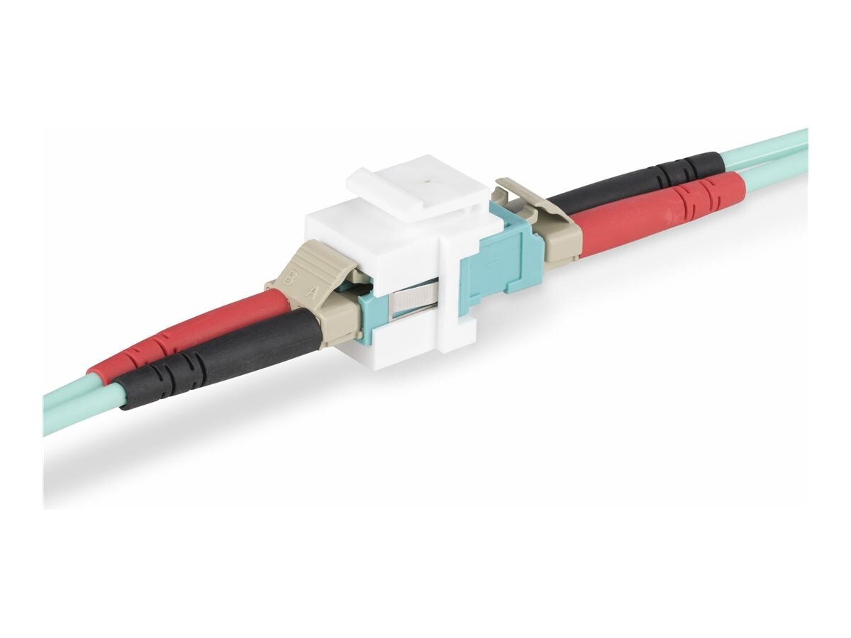 ICC IC107LC2IV LC Fiber Optic Keystone Coupler Ceramic Sleeves Ivory