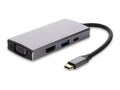 AddOn USB 3.1 Type (C) Male to USB 3.1 (C) HDMI (4K) 1x USB 3.0 (A) VGA Female cable with Aluminum Housing, USBC2C31H4U3VAL-AA, 41241929, Adapters & Port Converters