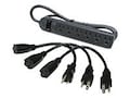 C2G 6-Outlet Surge Suppressor with (3) 1-Foot Extension Cords, 39995, 8169636, Surge Suppressors